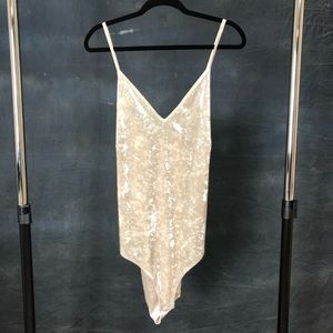 Plus Size Velvet Bodysuit